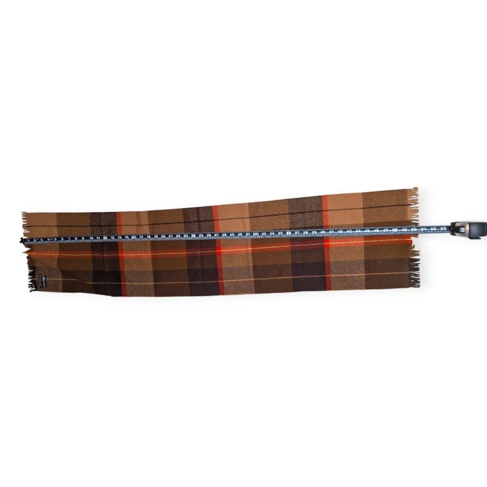 Vintage Stix Baer & Fuller 100% Merino Wool Handwoven Men's Scarf with Fringe